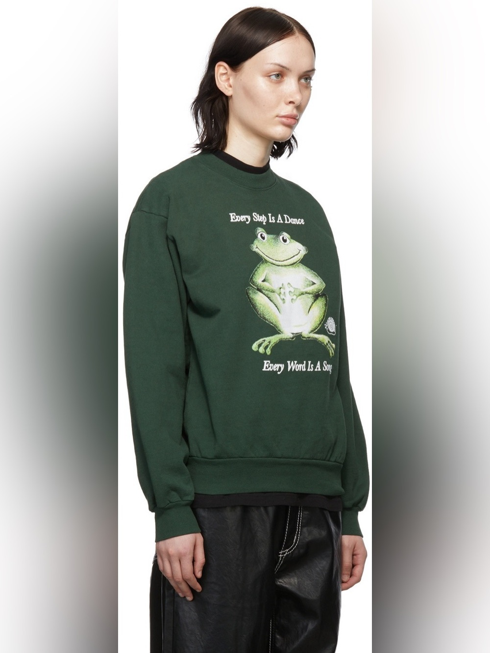 Online Ceramics Green Every Step Is A Dance Frog Graphic Sweatshirt
